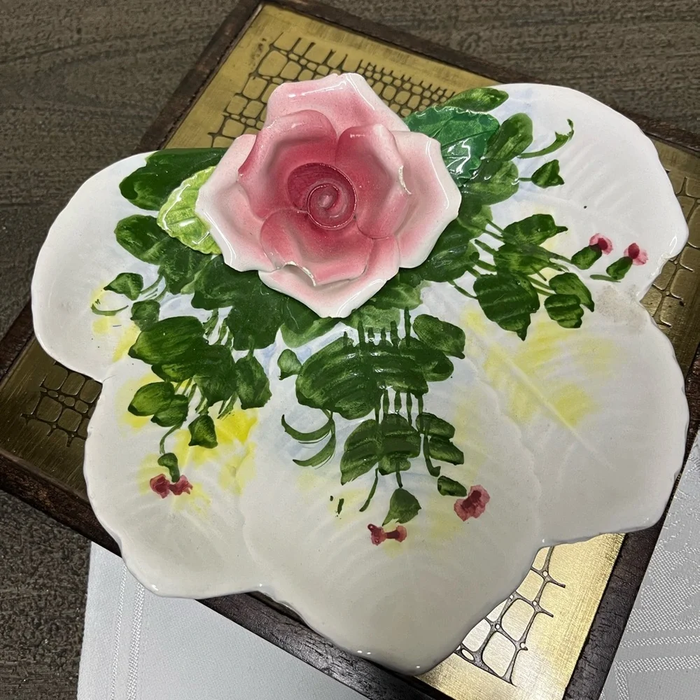 Majolica‎ Vintage Plate Trinket